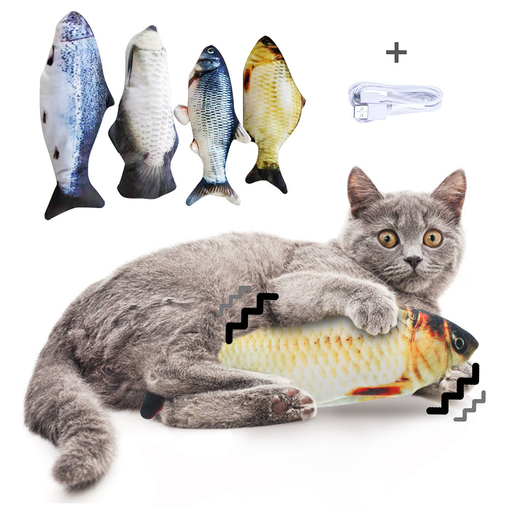 Jouet Poisson Électrique Sautillant – Version sans Catnip