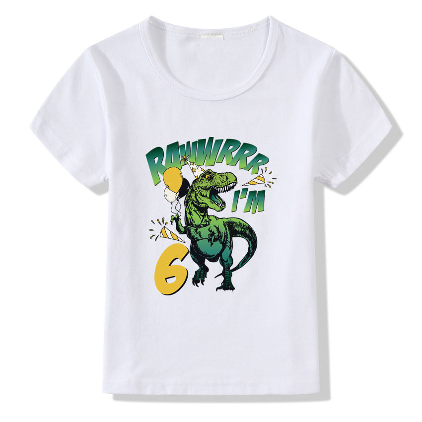 T-shirt d'anniversaire enfant avec numéros de 1 à 9 – Célébration joyeuse et colorée
