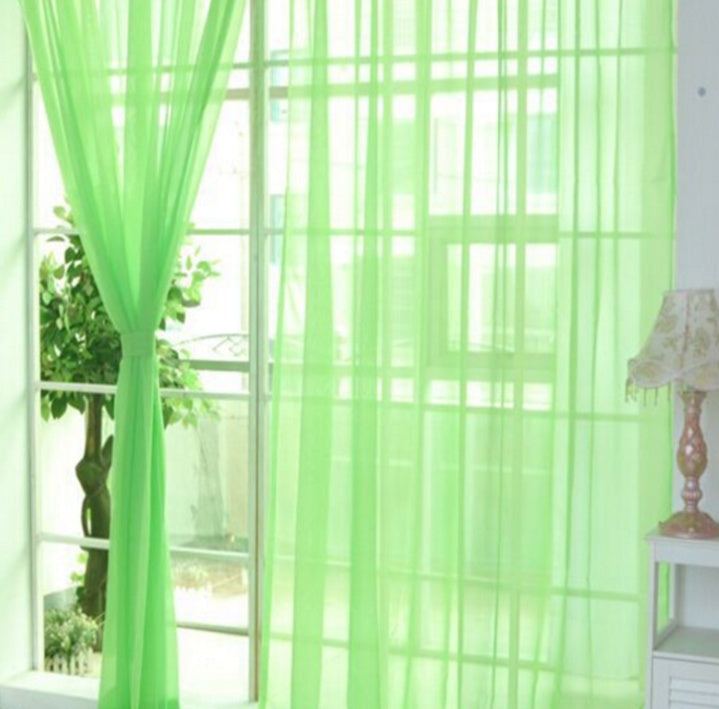 Rideaux en tulle uni moderne – Voilages transparents légers pour salon et chambre