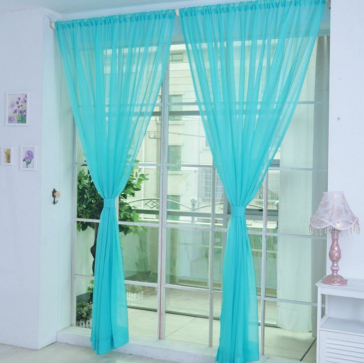 Rideaux en tulle uni moderne – Voilages transparents légers pour salon et chambre
