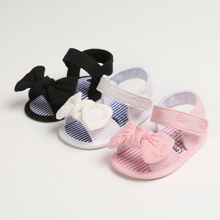 Chaussures d’été bébé avec nœud papillon – Premiers pas élégants