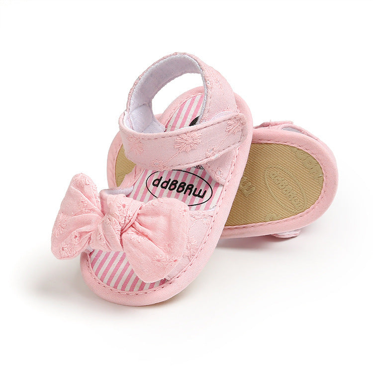 Chaussures d’été bébé avec nœud papillon – Premiers pas élégants