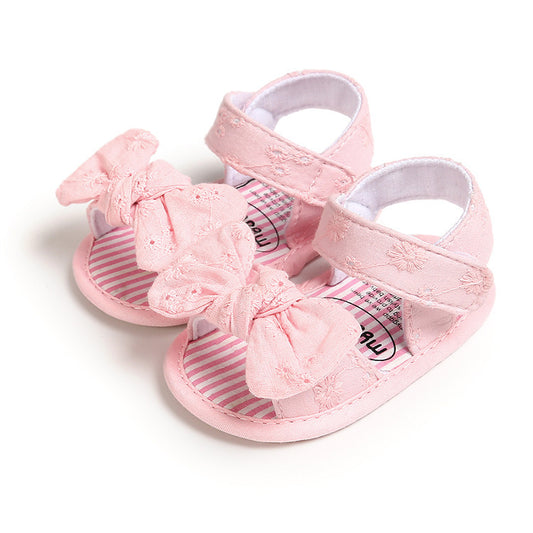 Chaussures d’été bébé avec nœud papillon – Premiers pas élégants