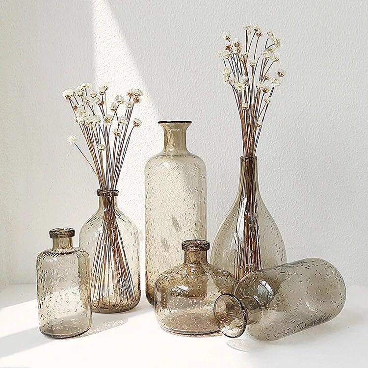 Vase en verre à bulles – Élégance artisanale pour votre intérieur