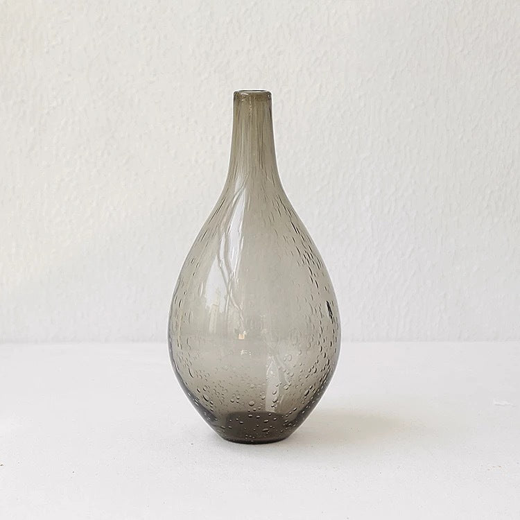 Vase en verre à bulles – Élégance artisanale pour votre intérieur