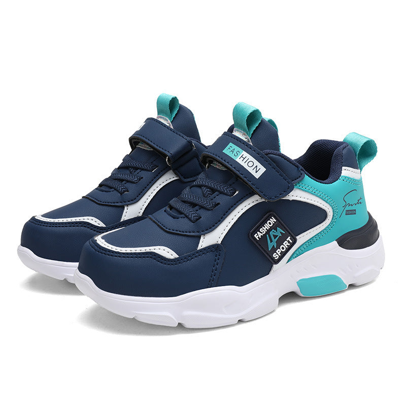 Chaussures de sport en cuir pour enfants – Design moderne, confort optimal