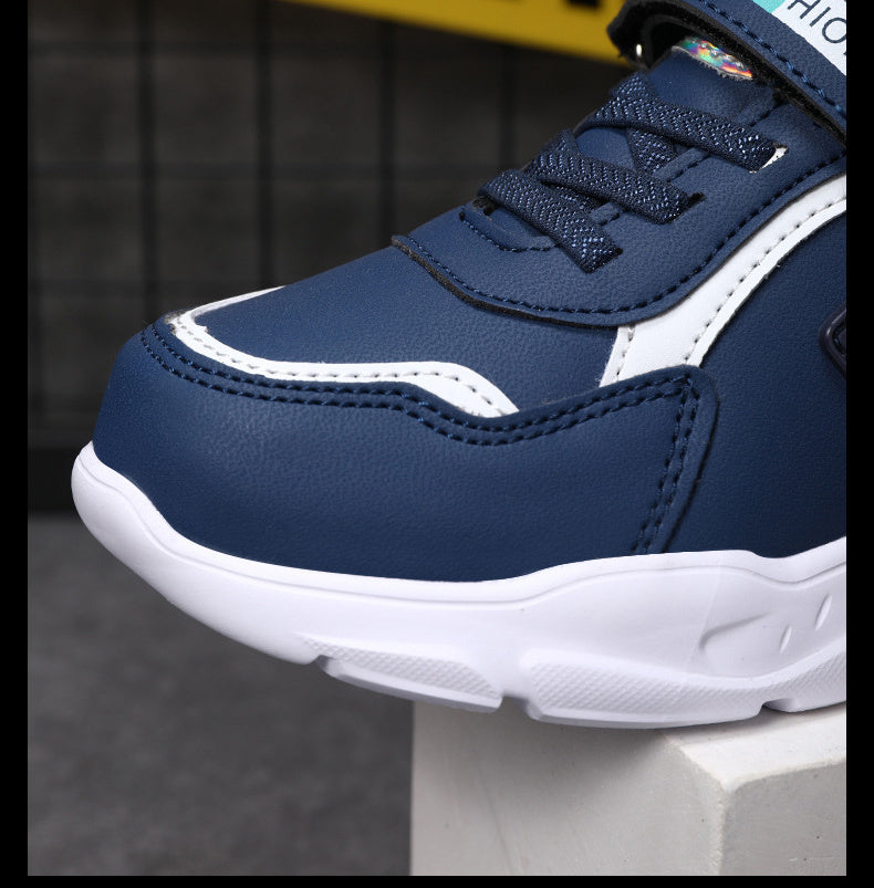 Chaussures de sport en cuir pour enfants – Design moderne, confort optimal
