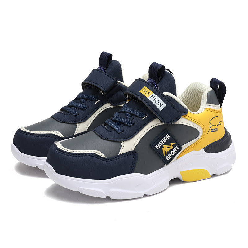 Chaussures de sport en cuir pour enfants – Design moderne, confort optimal