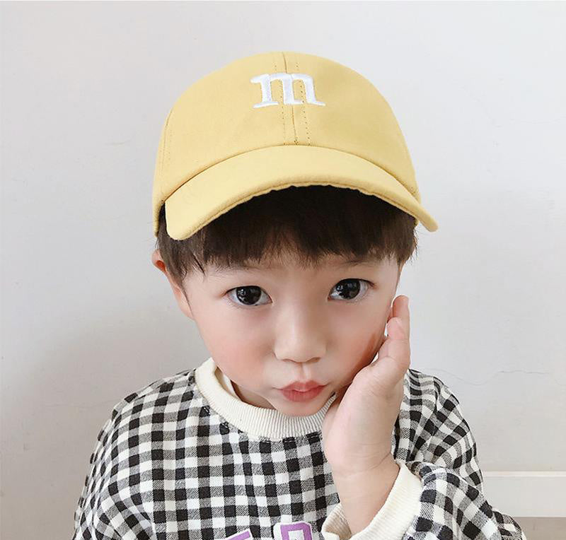Casquette Baseball Enfant avec Lettre "M" Brodée – Coton Printemps & Automne