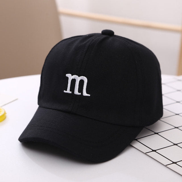 Casquette Baseball Enfant avec Lettre "M" Brodée – Coton Printemps & Automne