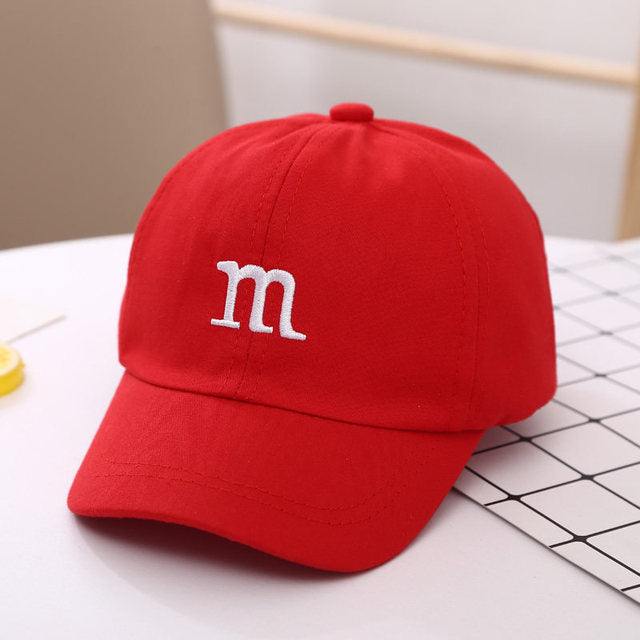 Casquette Baseball Enfant avec Lettre "M" Brodée – Coton Printemps & Automne