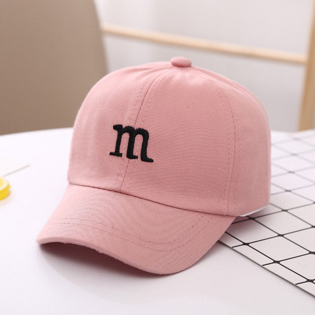 Casquette Baseball Enfant avec Lettre "M" Brodée – Coton Printemps & Automne