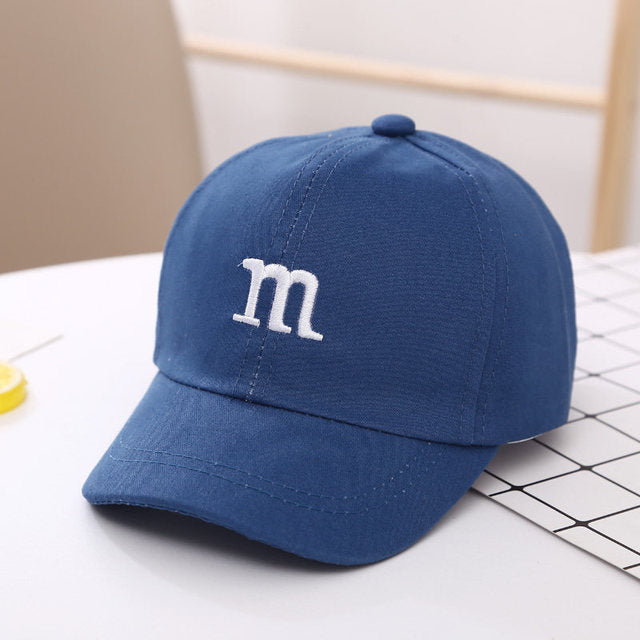 Casquette Baseball Enfant avec Lettre "M" Brodée – Coton Printemps & Automne