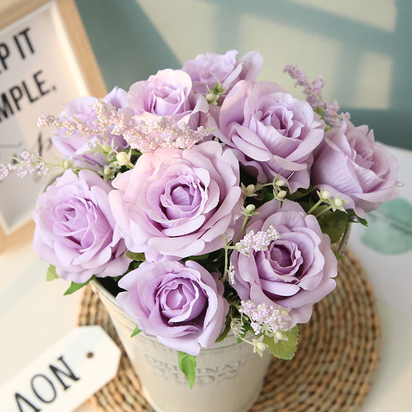 Bouquet de Roses Artificielles Style Nordique – Décoration Élégante pour Intérieur