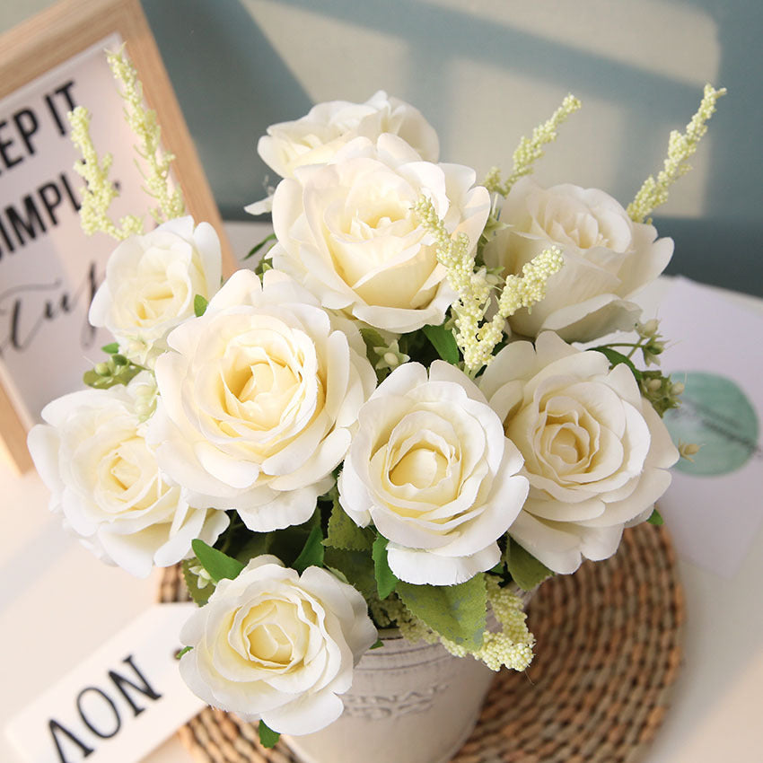 Bouquet de Roses Artificielles Style Nordique – Décoration Élégante pour Intérieur