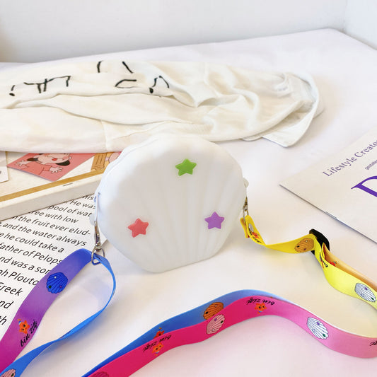 Sac à Bandoulière Enfant en Silicone – Étoile à Cinq Branches, Sac Accessoire Coloré