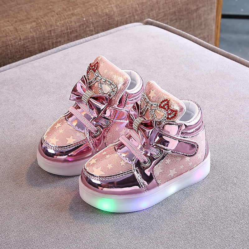 Chaussures LED à imprimé étoiles pour filles – Sneakers lumineuses et tendance
