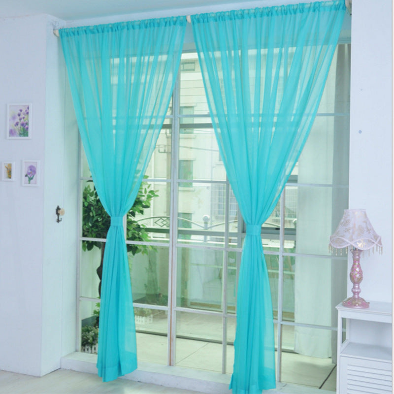 Rideaux en tulle uni moderne – Voilages transparents légers pour salon et chambre