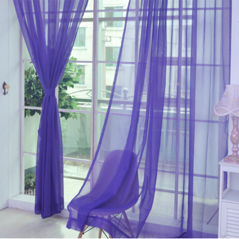 Rideaux en tulle uni moderne – Voilages transparents légers pour salon et chambre