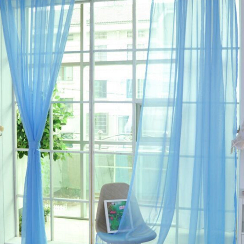 Rideaux en tulle uni moderne – Voilages transparents légers pour salon et chambre