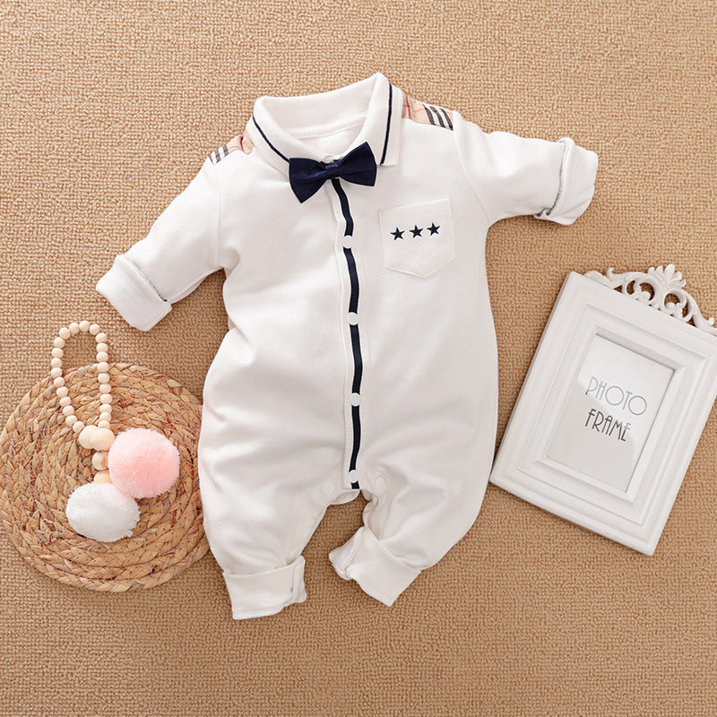 Combinaison bébé gentleman à manches longues – Tenue élégante et confortable