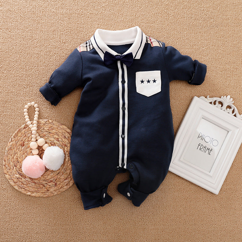 Combinaison bébé gentleman à manches longues – Tenue élégante et confortable