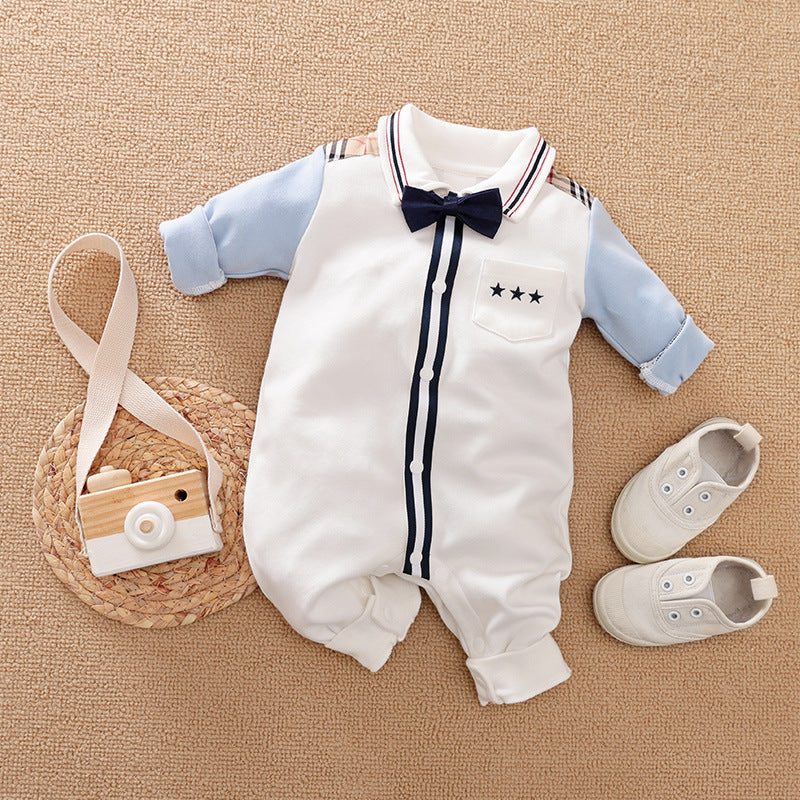 Combinaison bébé gentleman à manches longues – Tenue élégante et confortable