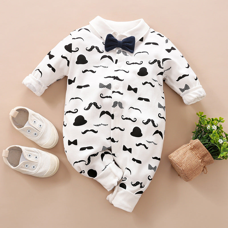 Combinaison bébé gentleman à manches longues – Tenue élégante et confortable