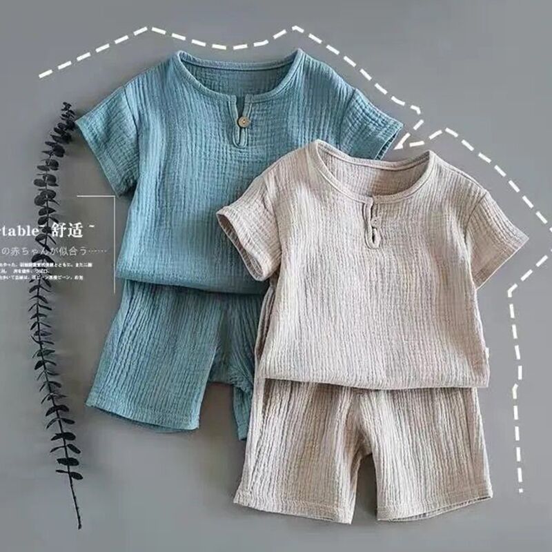 Ensemble d'été bébé à manches courtes – Tenue légère et confortable pour bébé