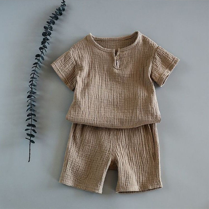 Ensemble d'été bébé à manches courtes – Tenue légère et confortable pour bébé