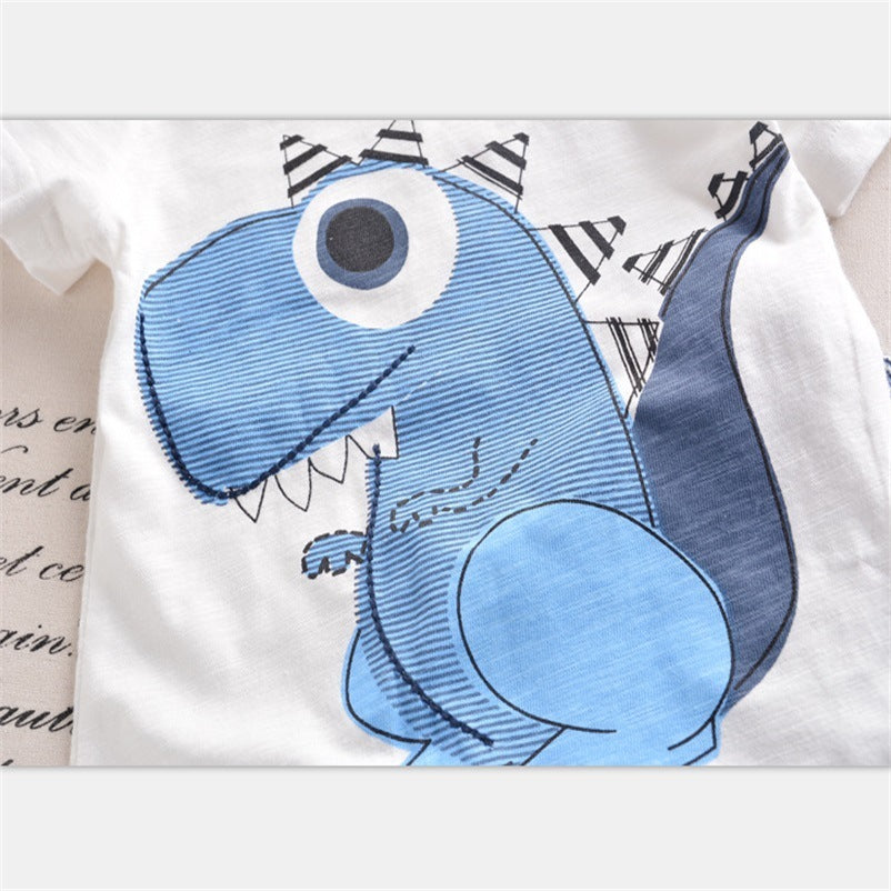 Ensemble t-shirt à manches courtes et short pour garçon – Motif dinosaure