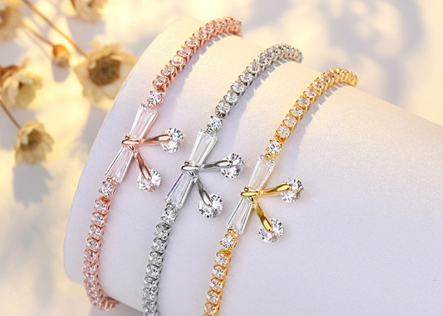 Bracelet ajustable à nœud en zircon micro-incrusté