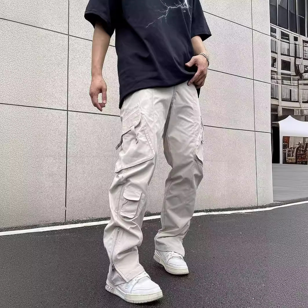 Pantalon Rétro Multi-Poches – Coupe Large Style Workwear