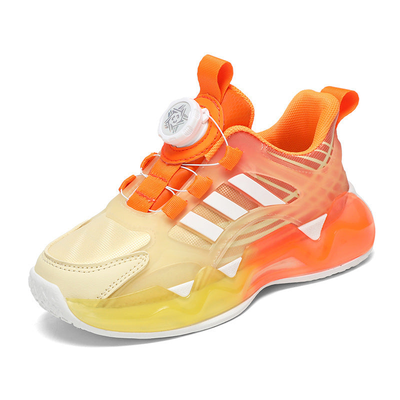 Chaussures de sport pour enfants à bouton rotatif – Semelle souple et antidérapante