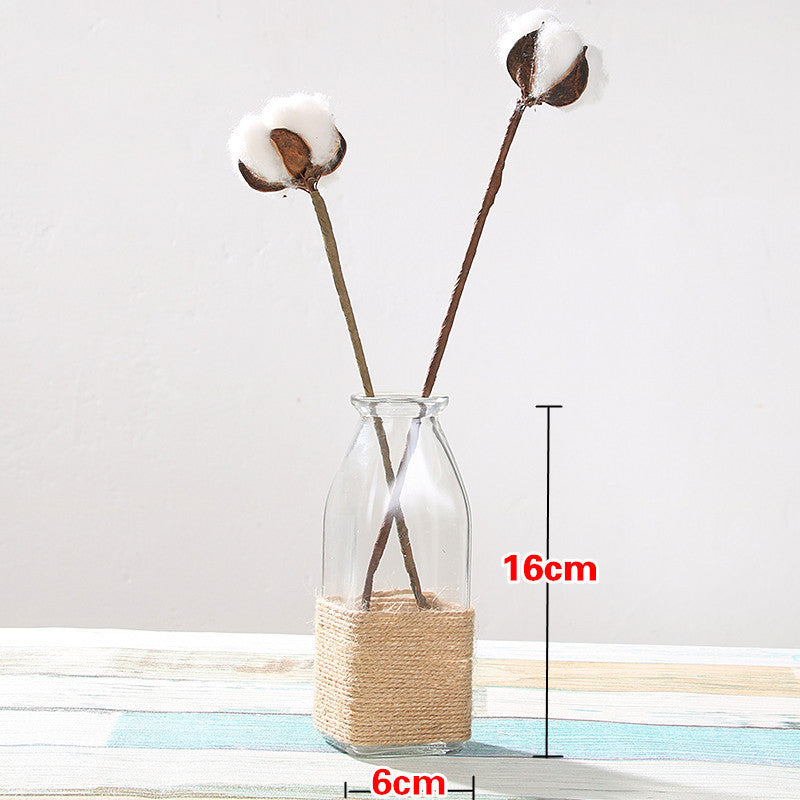 Vase en verre de style européen pour la maison – Ornement décoratif moderne pour salon ou bureau