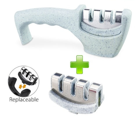 Pierre à aiguiser diamant tungstène – Affûteur manuel compact pour couteaux de cuisine