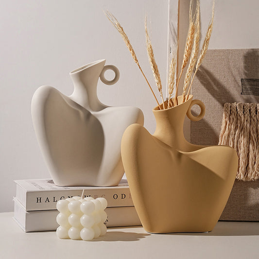 Vase en céramique moderne – Décoration élégante pour salon et cadeau