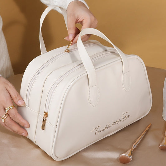 Trousse de toilette cuir grand volume