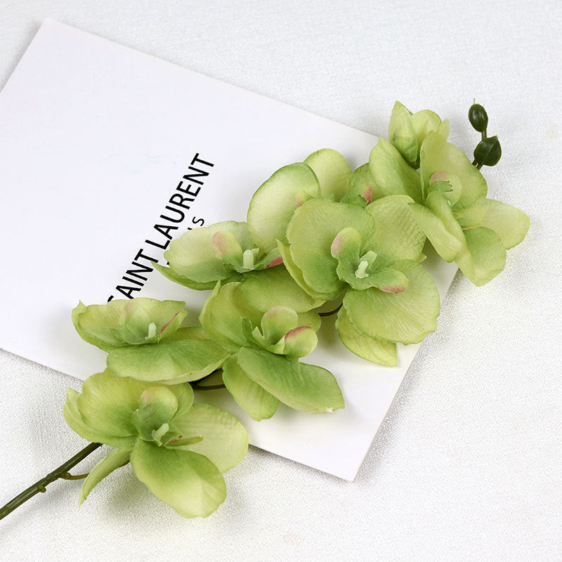 Bouquet de Fleurs Artificielles Orchidée Papillon d’Automne à 8 Têtes