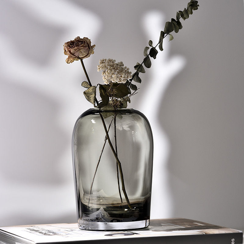 Vase en verre simple et créatif – Décoration moderne pour salon ou table à manger