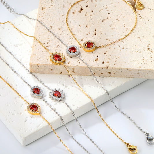 Bracelet rond en acier inoxydable – style européen et américain