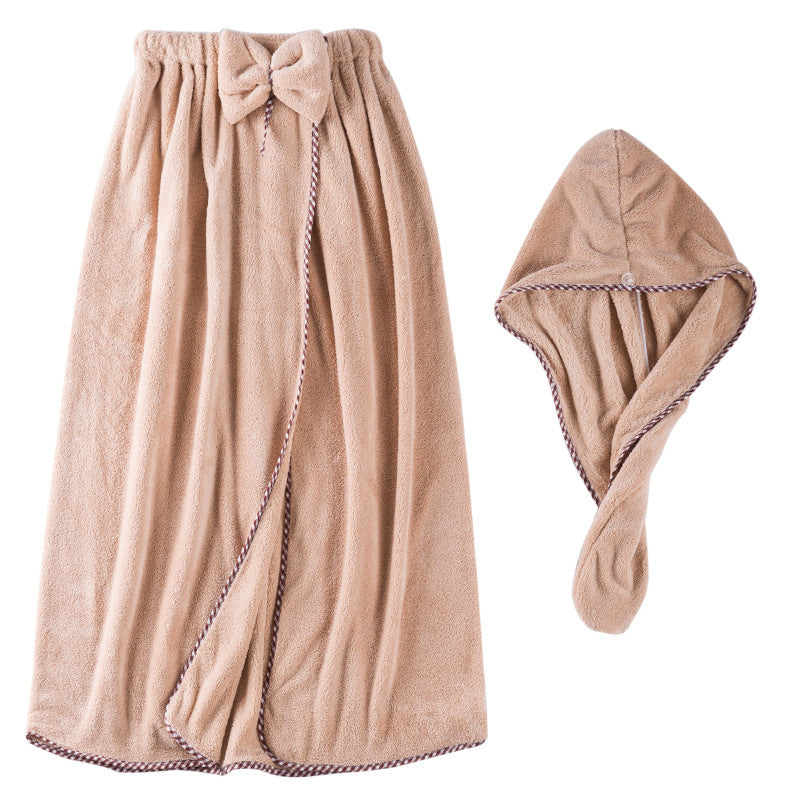Paréo de bain en polaire corail – Serviette portable ultra-absorbante, style coréen