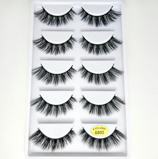 Cils Faux en Vison 3D – Lot de 5 paires, Naturels et Réutilisables