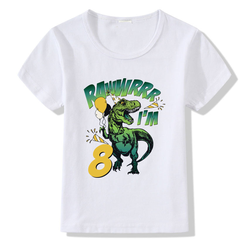 T-shirt d'anniversaire enfant avec numéros de 1 à 9 – Célébration joyeuse et colorée