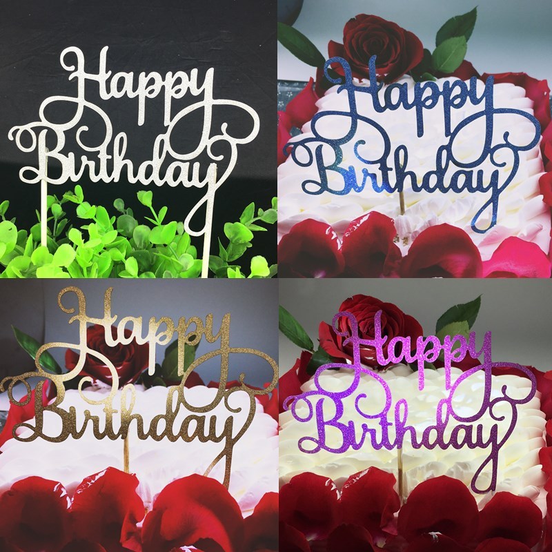 Drapeau de Gâteau "Happy Birthday" en Anglais