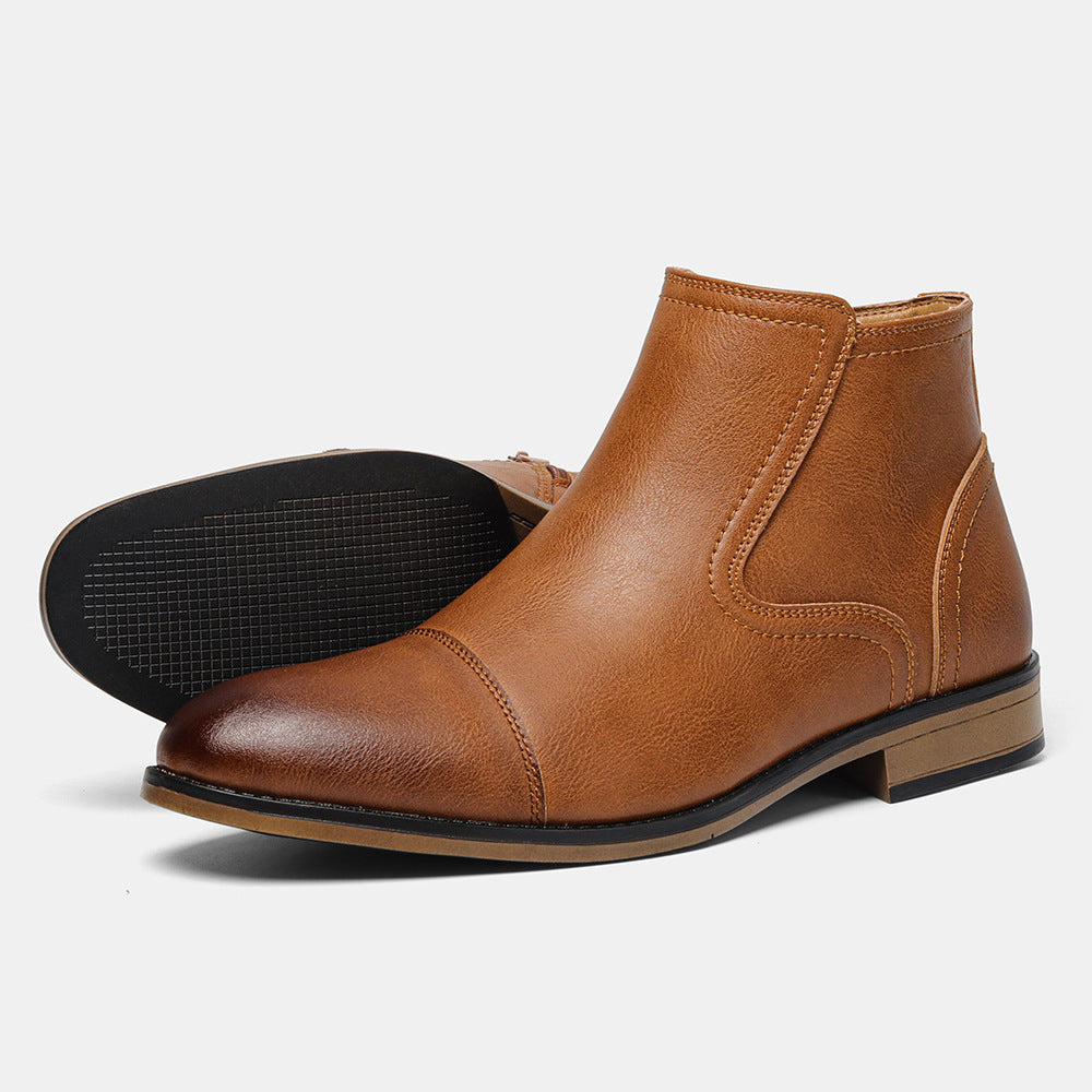 Bottes Chelsea Homme en Cuir – Confort, Élégance et Grande Taille avec Fermeture Éclair Intérieure