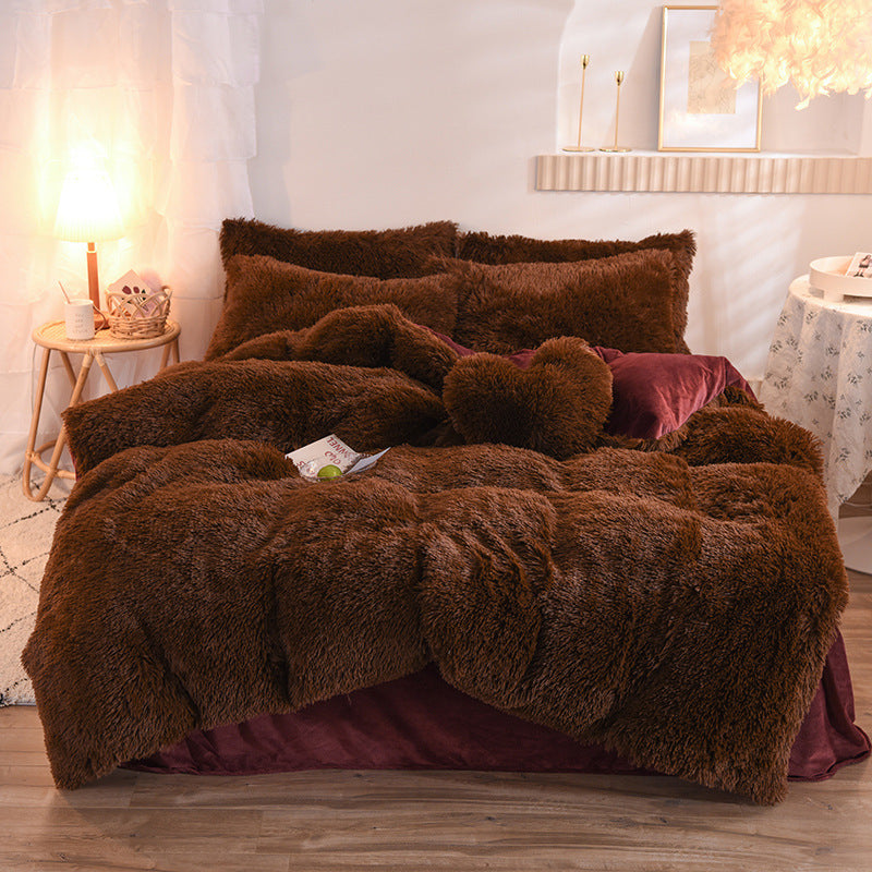 Parure de Lit Hiver – Flanelle Épaisse Ultra Douce, Housse de Couette, Drap Plat & Taies d’Oreiller