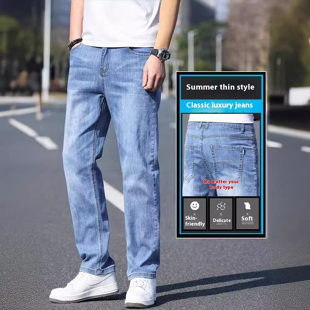 Pantalon Homme Droit et Ample – Style High Street Printemps/Été