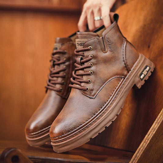 Bottes Martin Homme – Semelle Épaisse et Style Rétro