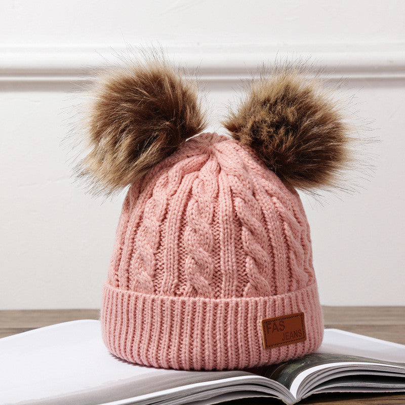 Bonnet Bébé avec Oreilles de Raton Laveur en Fourrure – Ultra Mignon et Chaud (0–3 ans)